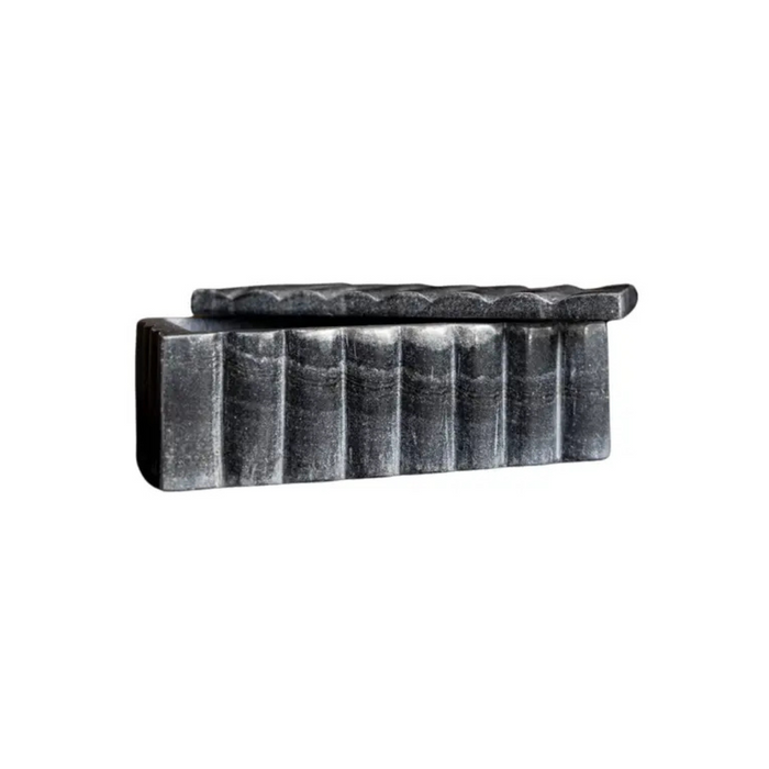 Black Marble Fluted Box