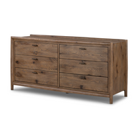 Gael 6 Drawer Dresser - Weathered Oak