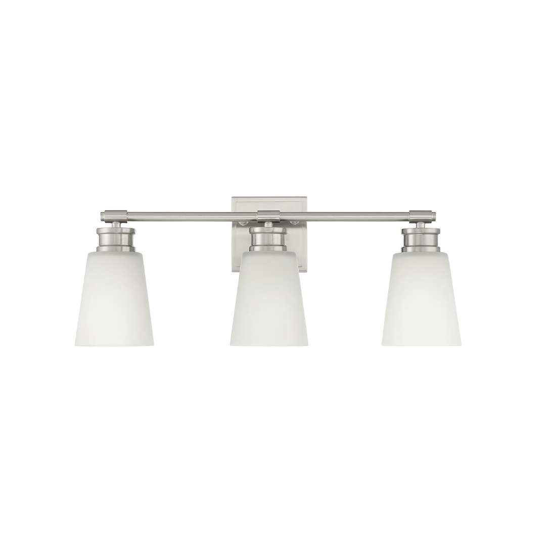 3-Light Milk Glass Vanity Light