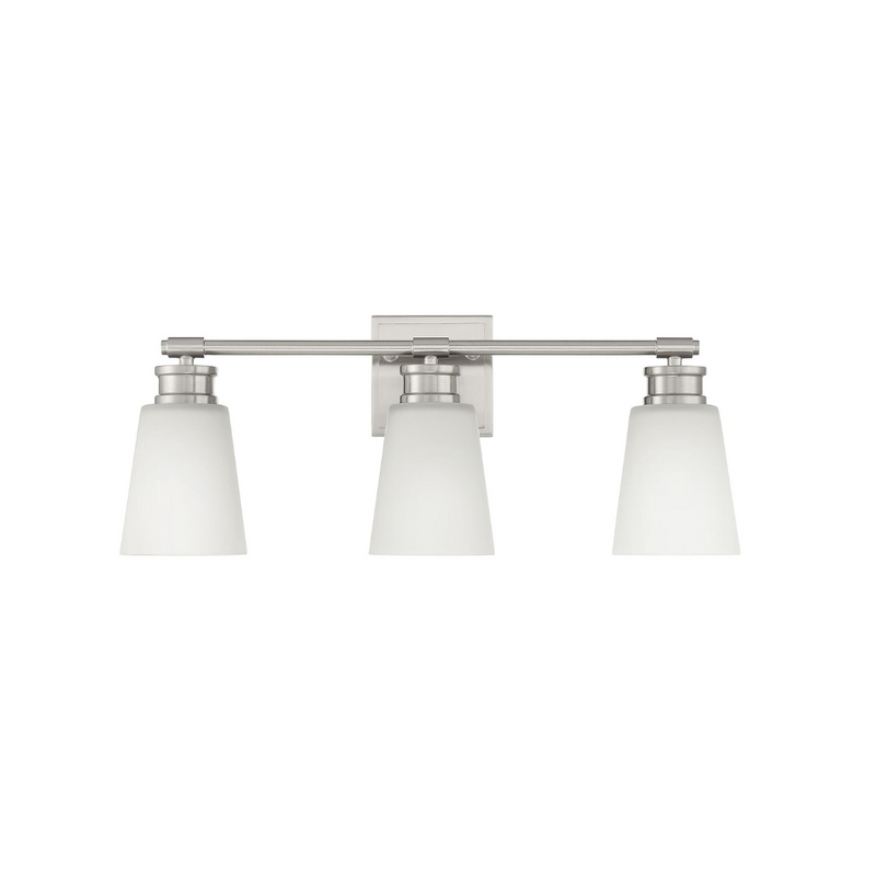 3-Light Milk Glass Vanity Light