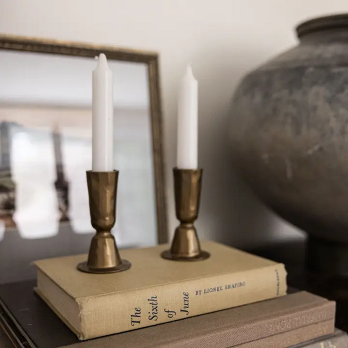 Tapered Brass Candle Holder