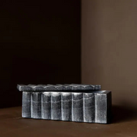 Black Marble Fluted Box