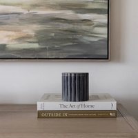 Black Marble Fluted Canister
