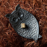 Owl Tray in Black Pewter