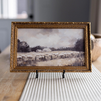 Vintage Sheep Farm Framed Print [12" x 9"]
