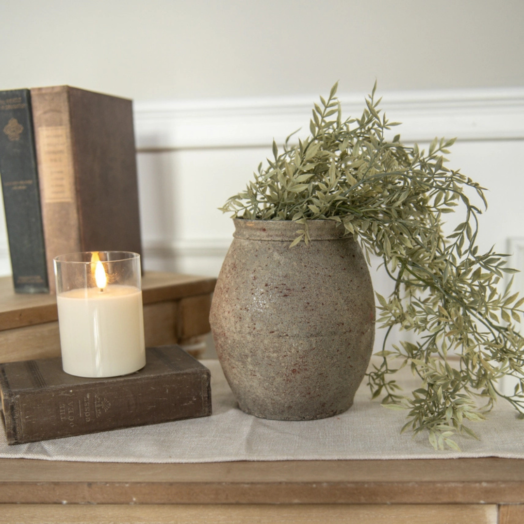 Textured 7" Tin Vase