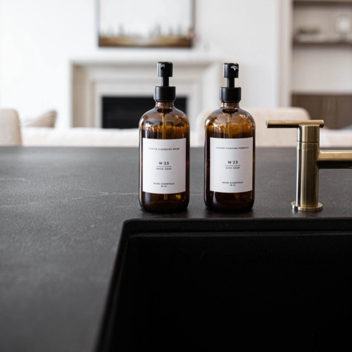 Reusable Amber Dish Soap Bottle