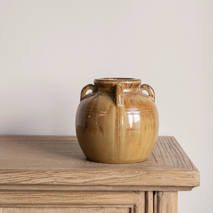 Cream Glazed 5" Vase