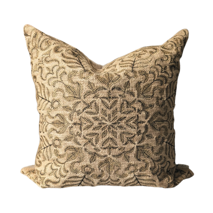 Flora Embroidered Pillow 20" x 20"