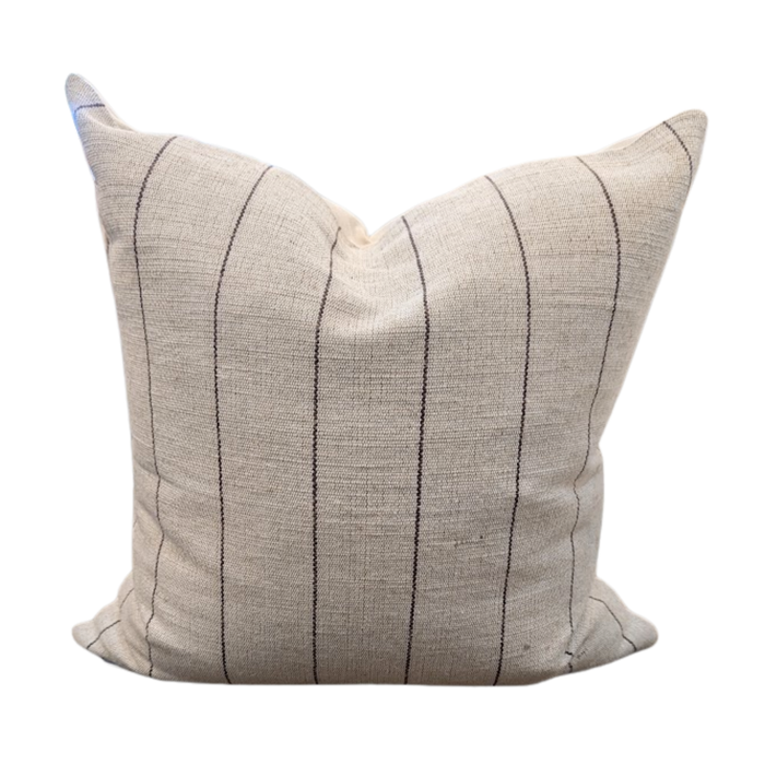 Keisha (Amber Lewis × Loloi) Natural/Brown Pillow 18" x 18"