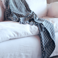 Houndstooth Throw [Teal]