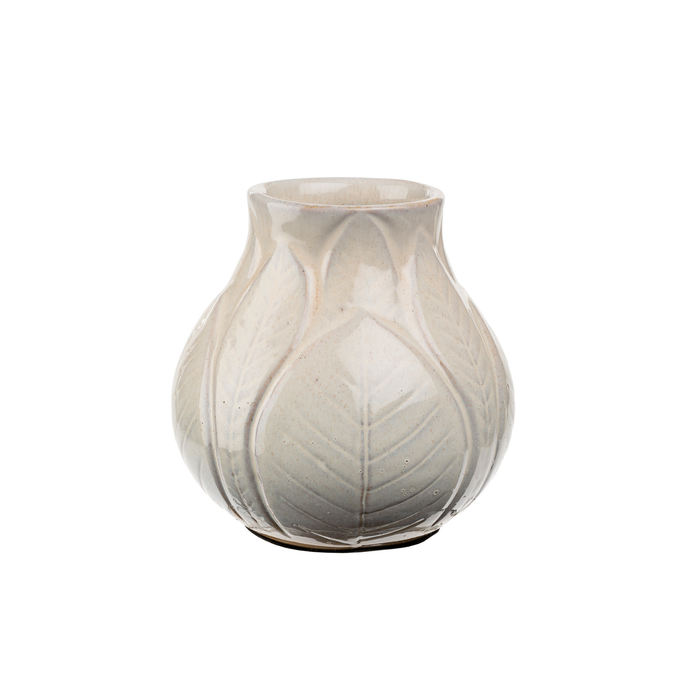 Palms Cream 6" Vase