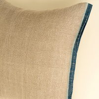 Selvage Belgian Linen Pillow [Denim - 20" x 20"]