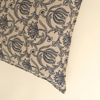 Lotus Linen Pillow [Blue - 24" x 24"]