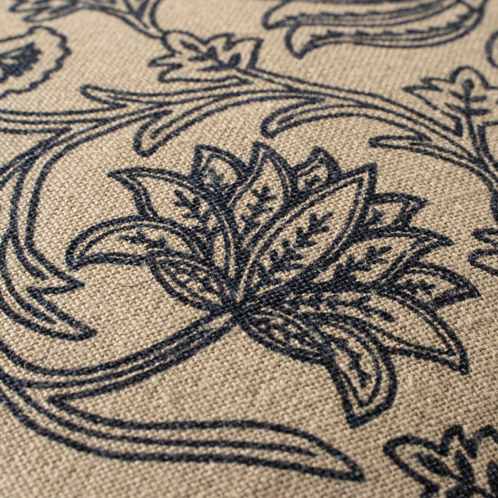 Lotus Linen Pillow [Blue - 24" x 24"]