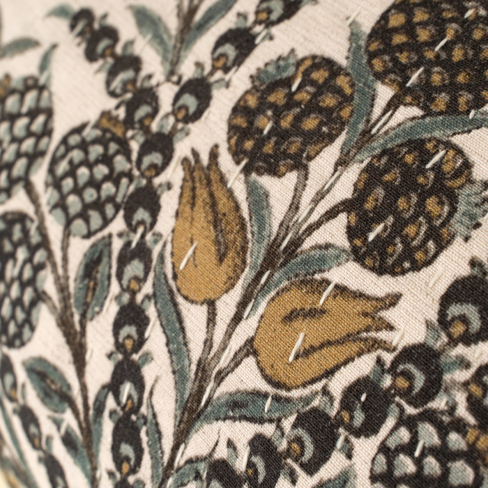 Tropical Kantha Lumbar Pillow [14" x 31"]