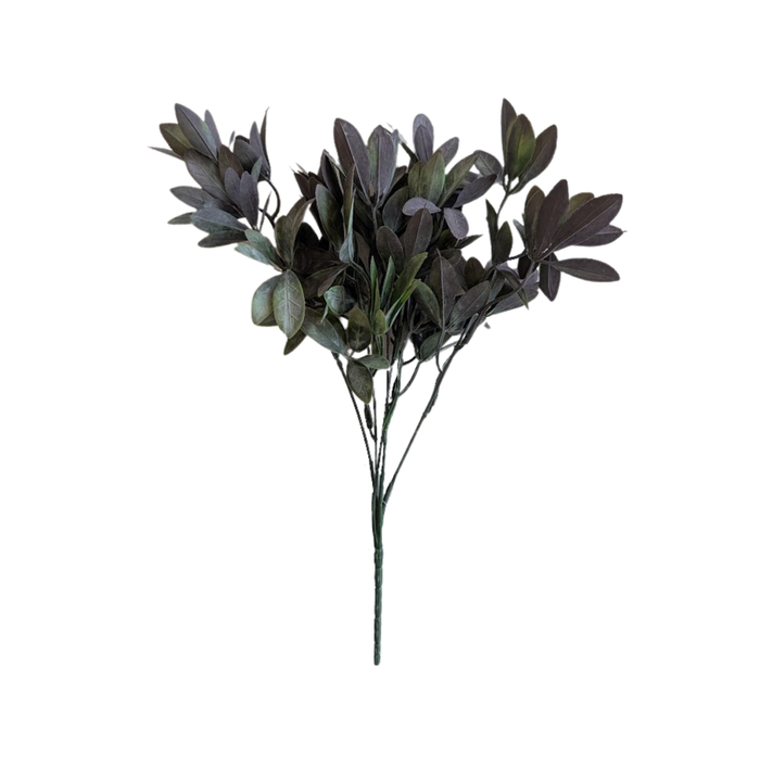 14" Faux Purple Tipped Leaf Bush