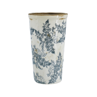 Floral Motif 9.5" Vase