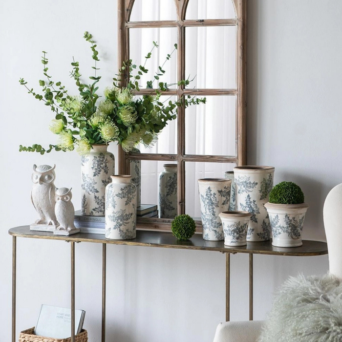 Floral Motif 7" Planter