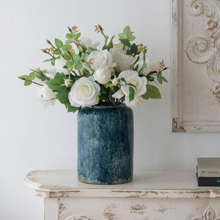 Teal  Ceramic Vase