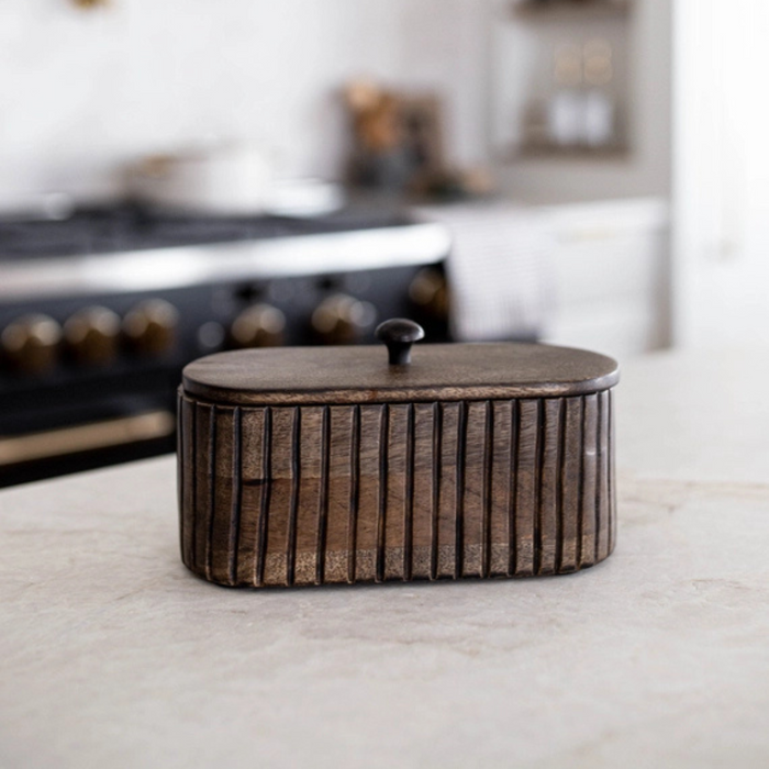 Fluted Mango Wood Box
