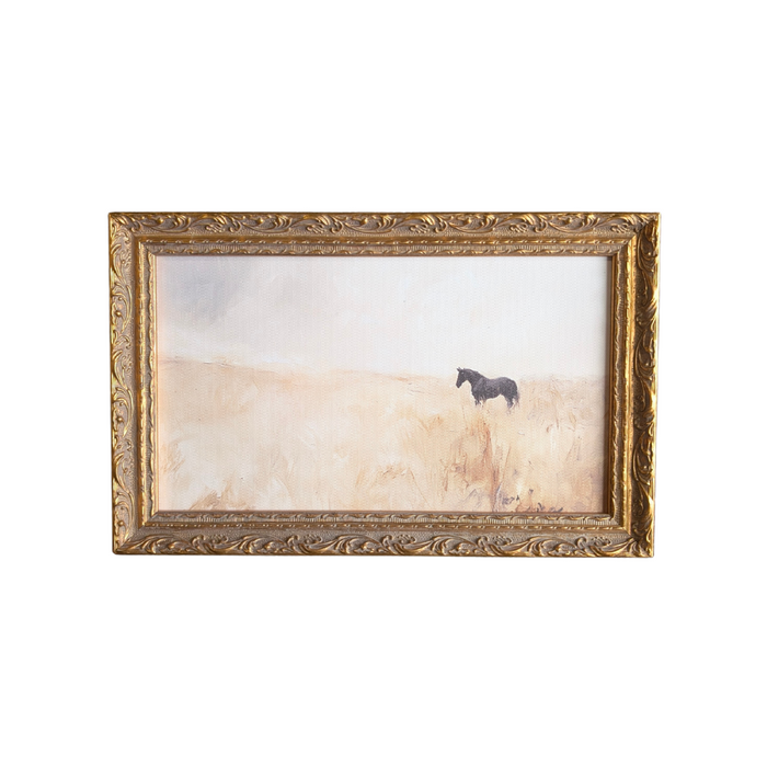 Lone Horse Framed Print [12" x 7"]