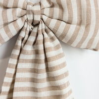 Bow Garland - Beige Striped