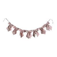 Bow Garland - Cranberry Striped