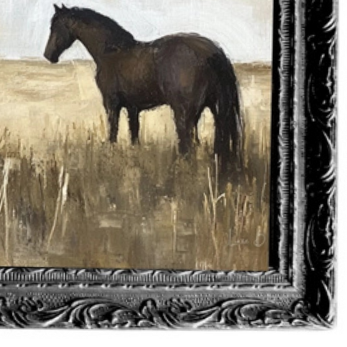Black Stallions Framed Print [Small - 5" x 7"]