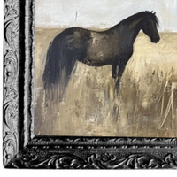 Black Stallions Framed Print [Large - 18" x 22"]