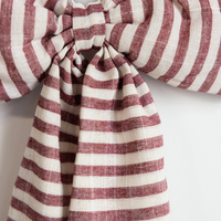 Bow Garland - Cranberry Striped