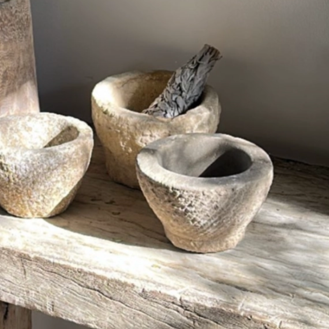 Stone Mortar Vintage Bowl