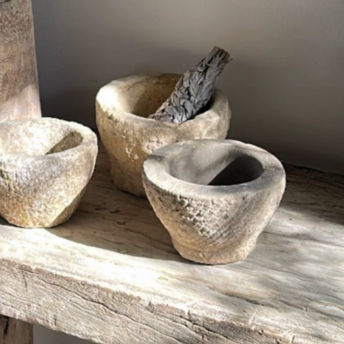 Stone Mortar Vintage Bowl