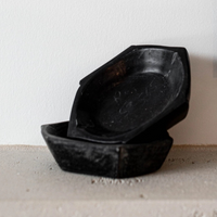 Black Marble Vintage Bowl