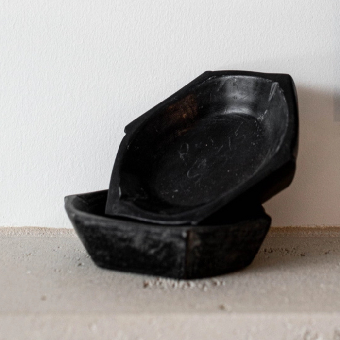 Black Marble Vintage Bowl