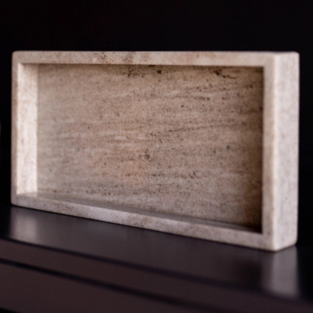 Hand Cut Stone Tray [12" x 6"]