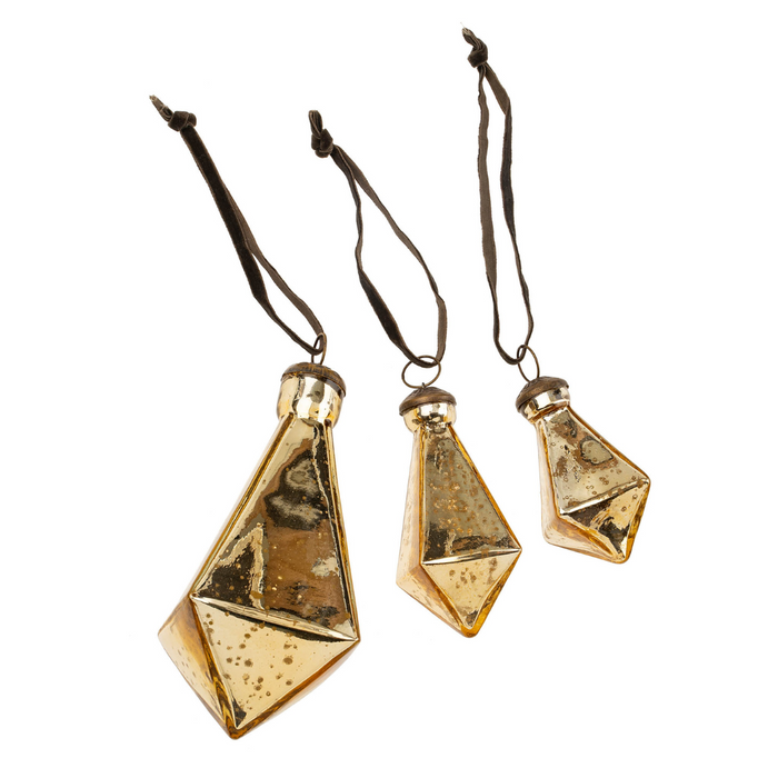 Diamond Droplet Large Ornament [Gold]