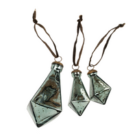 Diamond Droplet Large Ornament [Teal]