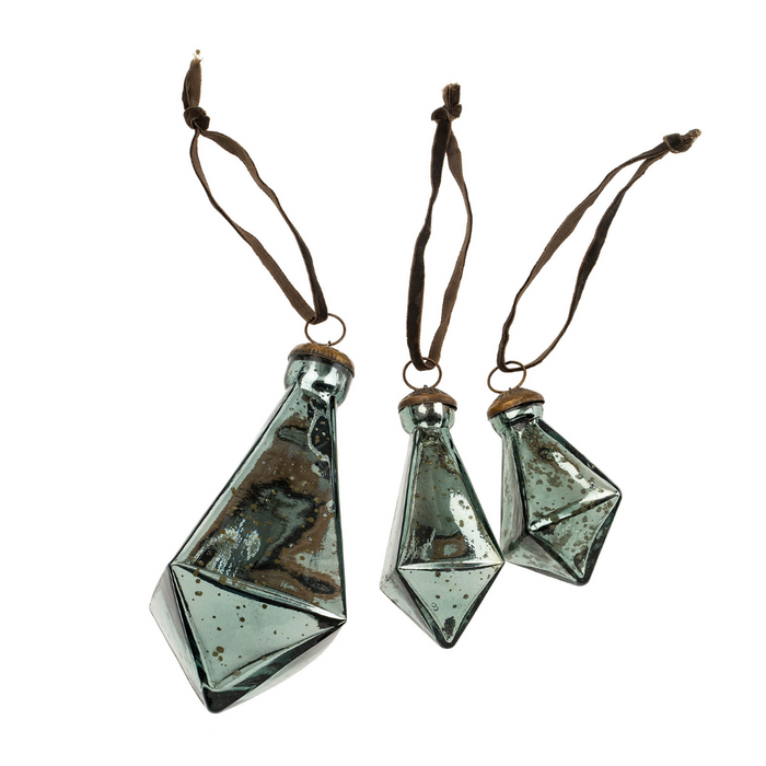 Diamond Droplet Large Ornament [Teal]