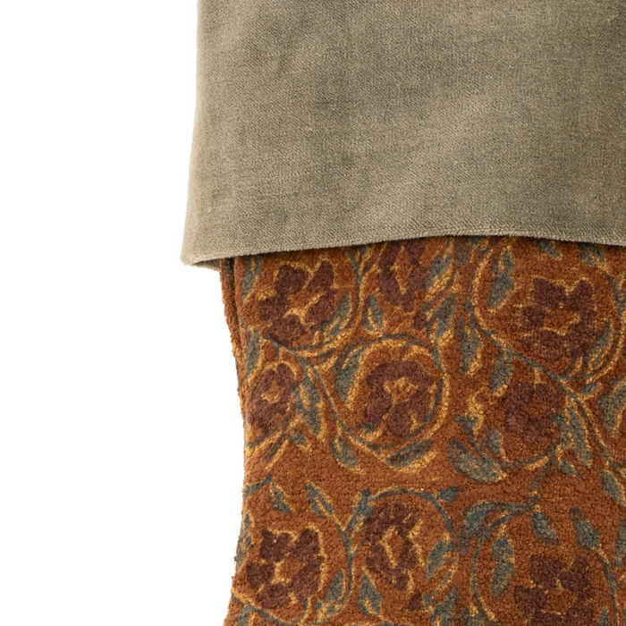 Block Print Velvet Stocking