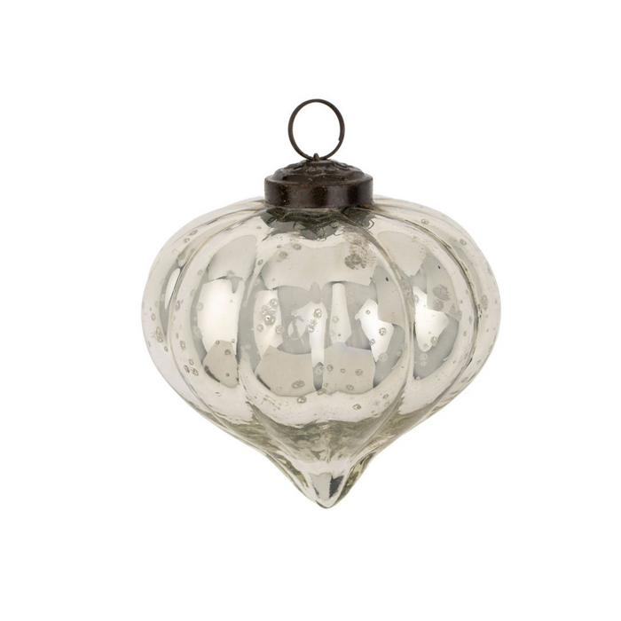 Silverfrost Onion Ornament