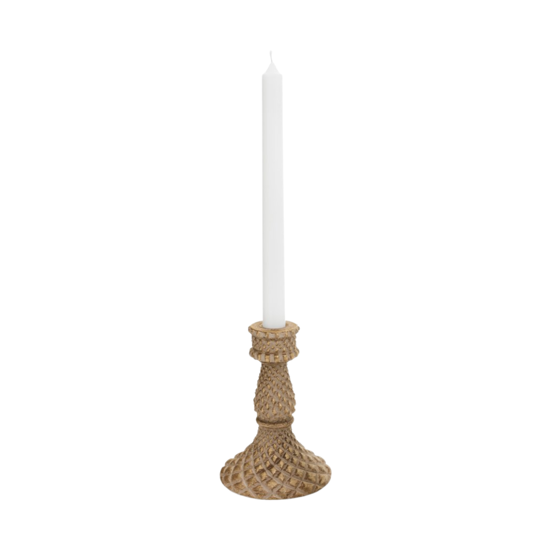 Antique Bronze Cement Candle Holder