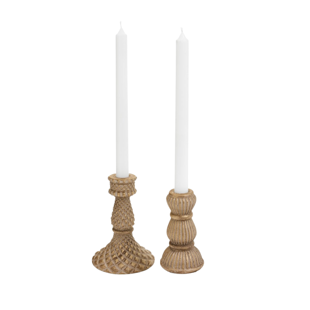 Antique Bronze Cement Candle Holder
