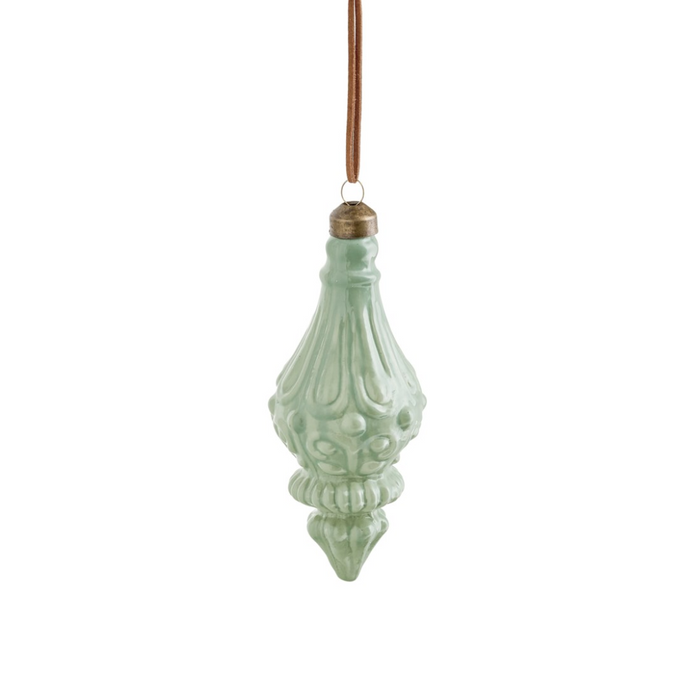 Mint Glass Finial Ornament I