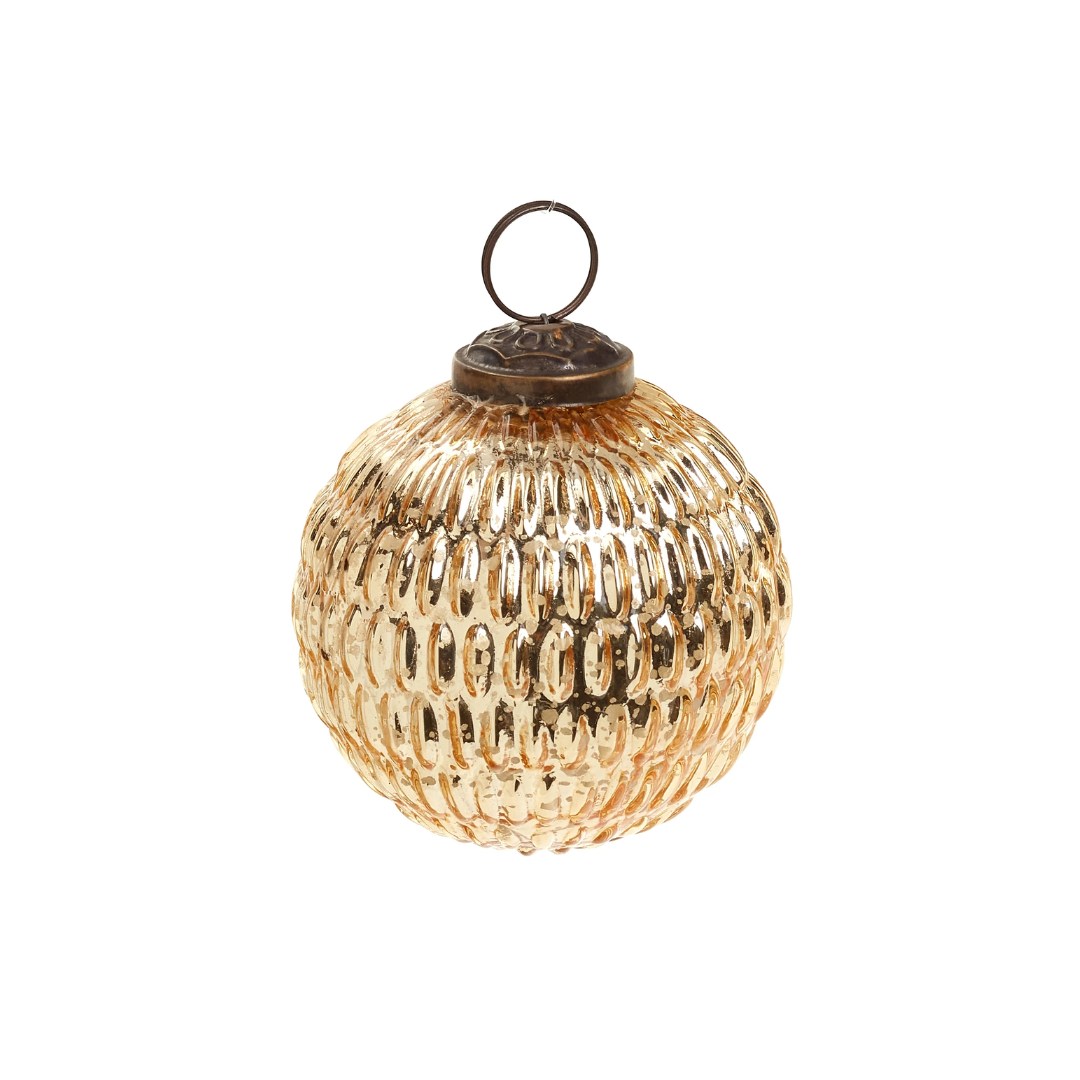 Gold Rice Glass Ornament