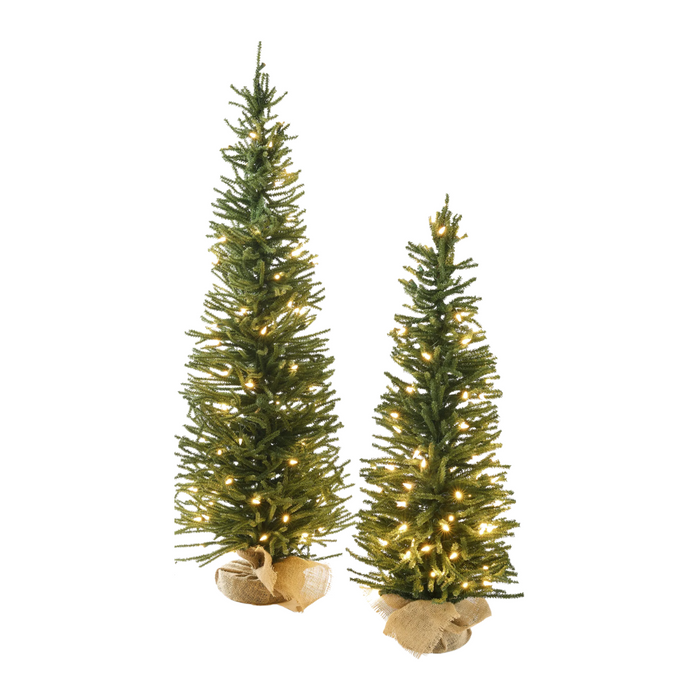 Decorative Tree in Jute Base with LED Lights