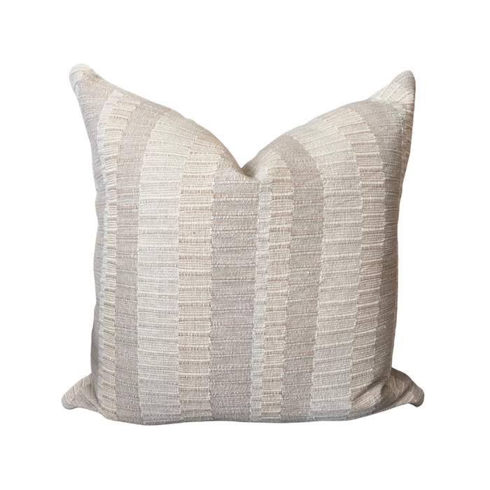 Quiet Stripes 22" x 22" Pillow [Natural/Ivory]