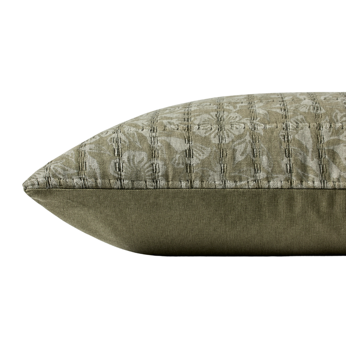 Verde Floral 22" x 22" Pillow [Green/Grey]