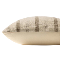 Geo Stripe 22" x 22" Pillow [Ivory/Brown]
