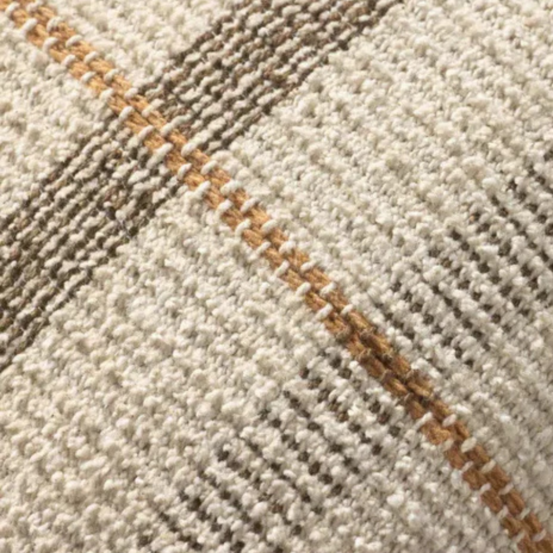 Geo Stripe 22" x 22" Pillow [Ivory/Brown]